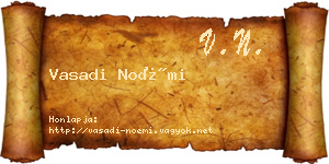 Vasadi Noémi névjegykártya